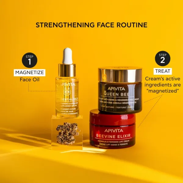 Apivita Beessential Oils Strengthening & Hydrating Day Oil rozjasňujúci denný olej pre intenzívnu hydratáciu pleti 15 ml