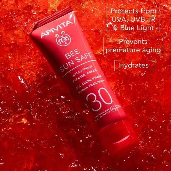 Apivita Bee Sun Safe Hydra Fresh Face Gel-Cream SPF30 hydratačný gél krém SPF 30 50 ml