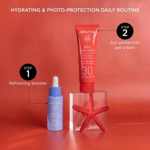 Apivita Bee Sun Safe Hydra Fresh Face Gel-Cream SPF30 hydratačný gél krém SPF 30 50 ml