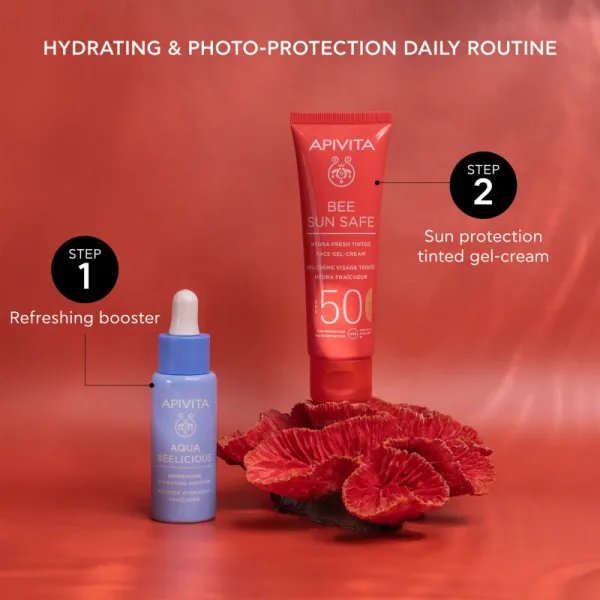 Apivita Bee Sun Safe Hydra Face Tinted Gel-Cream SPF50 tónovaný gélový krém SPF 50 50 ml