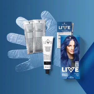 Schwarzkopf LIVE Ultra Brights or Pastel semi-permanentná farba odtieň 095 Electric Blue 1 ks