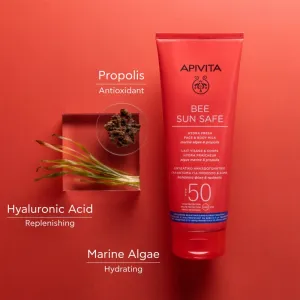 Apivita Bee Sun Safe Hydra Fresh Milk SPF50 opaľovacie mlieko na tvár a telo SPF 50 100 ml