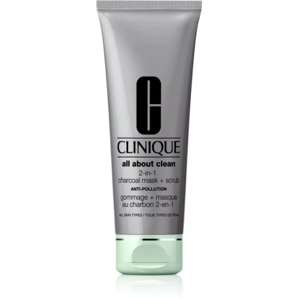 Clinique All About Clean™ 2-in-1 Charcoal Mask + Scrub čistiaca pleťová maska 100 ml