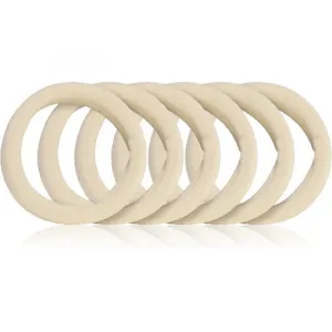 BrushArt Hair Band gumičky do vlasov Beige 6 ks