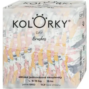 KOLORKY DAY Plienky jednorazové eko, štetec L (8-13 kg) 19 ks,KOLORKY DAY Plienky jednorazové eko, štetec L (8-13 kg) 19 ks