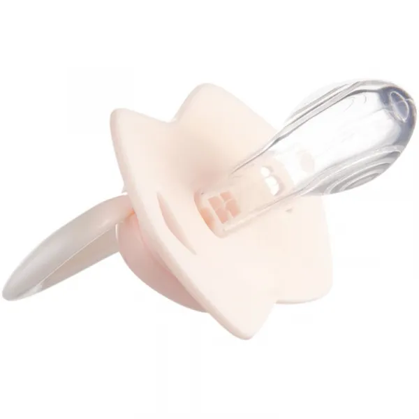 Canpol babies Set symetrických silikónových cumlíkov Light touch 0 - 6 m Royal Baby ružový