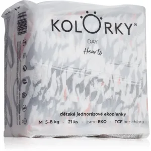 KOLORKY DAY Plienky jednorazové eko, srdce M (5-8 kg) 21 ks,KOLORKY DAY Plienky jednorazové eko, srdce M (5-8 kg) 21 ks