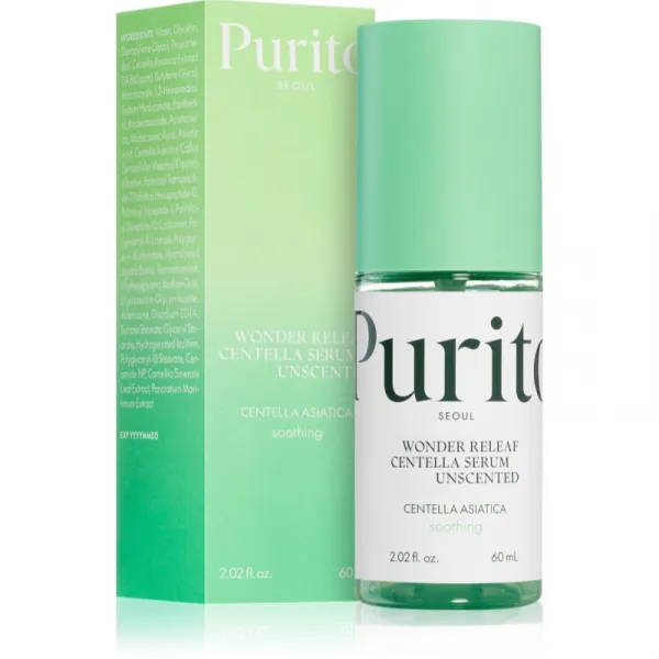 Purito Wonder Releaf Centella Serum Unscented regeneračné pleťové sérum pre upokojenie a posilnenie citlivej pleti 60 ml