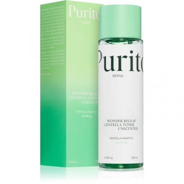Purito Wonder Releaf Centella Toner Unscented upokojujúce pleťové tonikum pre citlivú pleť 200 ml