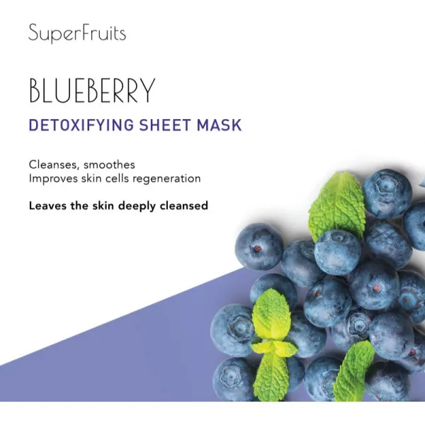 KORIKA SuperFruits Blueberry - Detoxifying Sheet Mask detoxikačná plátenná maska Blueberry 25 g