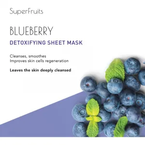 KORIKA SuperFruits Blueberry - Detoxifying Sheet Mask detoxikačná plátenná maska Blueberry 25 g