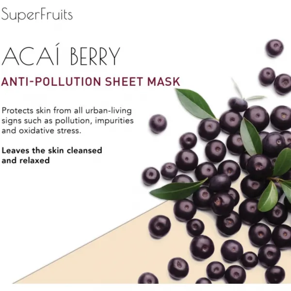 KORIKA SuperFruits Acai Berry - Anti-pollution Sheet Mask plátenná maska s detoxikačným účinkom Acai berry 25 g