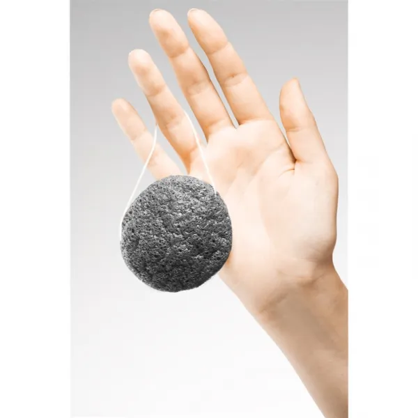 BrushArt Home Salon Konjac sponge jemná exfoliačná hubka na tvár Charcoal 5 g