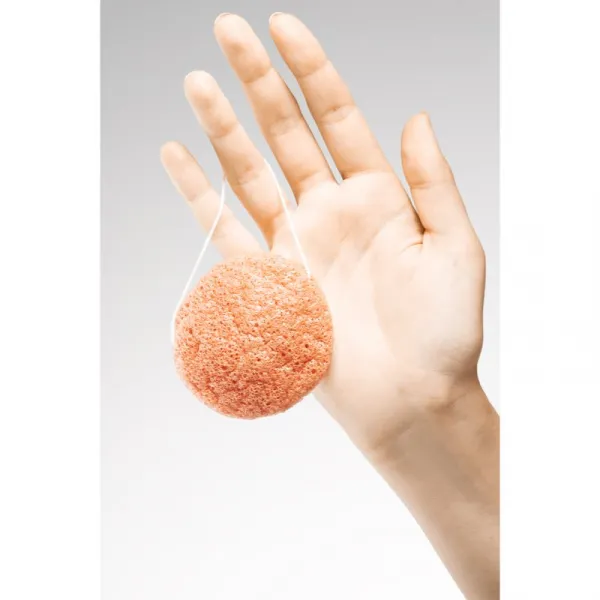 BrushArt Home Salon Konjac sponge jemná exfoliačná hubka na tvár Pink Clay 5 g