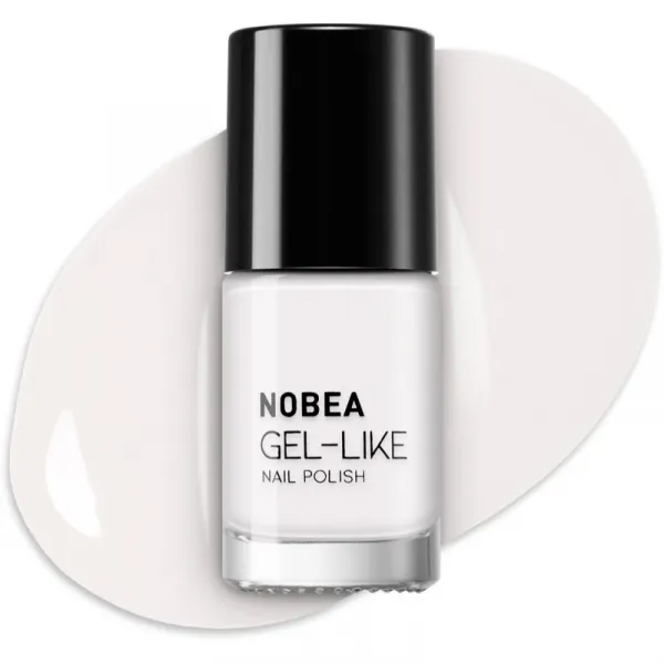 NOBEA Day-to-Day Gel-like Nail Polish lak na nechty s gélovým efektom odtieň Snow white #N57 6 ml