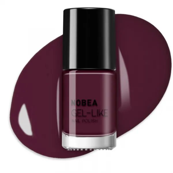 NOBEA Day-to-Day Gel-like Nail Polish lak na nechty s gélovým efektom odtieň Maroon red #N46 6 ml