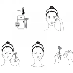 Notino Spa Collection Face massage tool masážna pomôcka na tvár Silver 1 ks