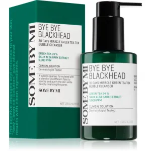 Some By Mi Bye Bye Blackhead 30 Days Miracle Green Tea Tox Bubble Cleanser aktívna čistiaca pena proti čiernym bodkám 120 g