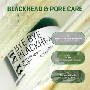 Some By Mi Bye Bye Blackhead 30 Days Miracle Green Tea Tox Bubble Cleanser aktívna čistiaca pena proti čiernym bodkám 120 g