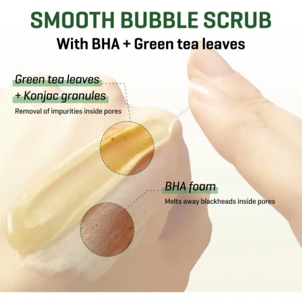 Some By Mi Bye Bye Blackhead 30 Days Miracle Green Tea Tox Bubble Cleanser aktívna čistiaca pena proti čiernym bodkám 120 g
