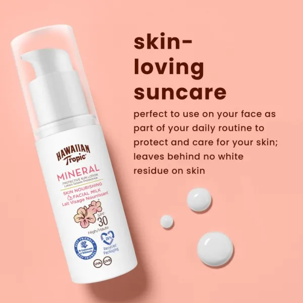 Hawaiian Tropic Milk Face Lotion opaľovacie mlieko na tvár SPF 30 50 ml