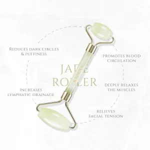 KORIKA Tools Face Roller Green Jade Stone masážny valček na tvár Jade Roller Green
