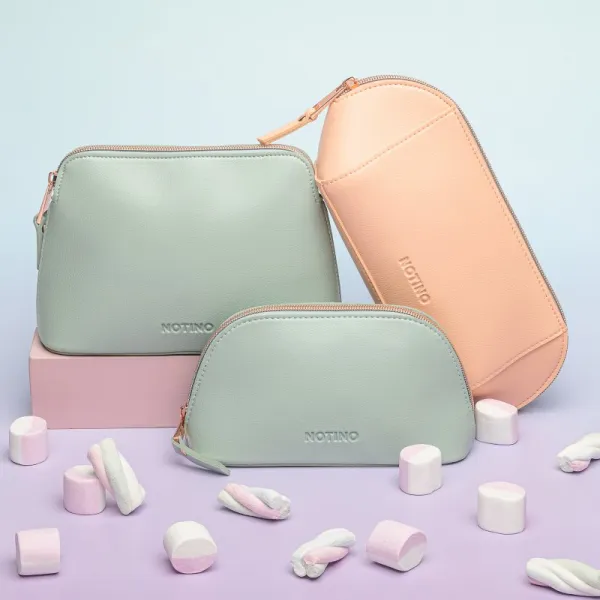 Notino Pastel Collection Cosmetic bag kozmetická taška Green 1 ks