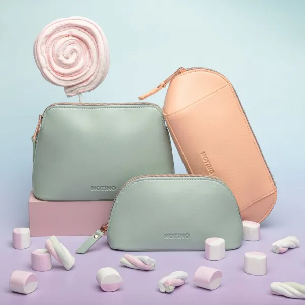 Notino Pastel Collection Cosmetic bag kozmetická taška Green 1 ks