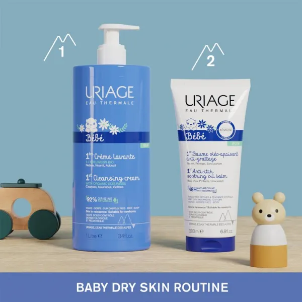 Uriage Bébé 1st Cleansing Cream jemný čistiaci krém pre deti od narodenia 1000 ml