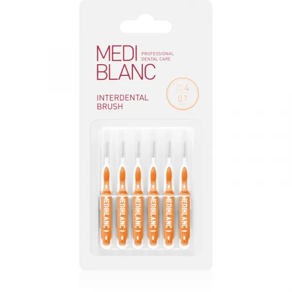 MEDIBLANC Interdental Pick-brush medzizubná kefka 0,7 mm Yellow 6 ks