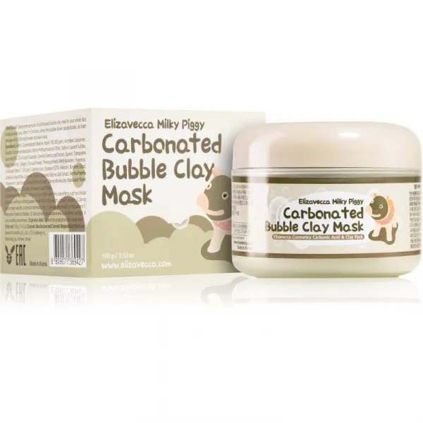 Elizavecca Milky Piggy Carbonated Bubble Clay Mask hĺbkovo čistiaca pleťová maska pre problematickú pleť, akné 100 g