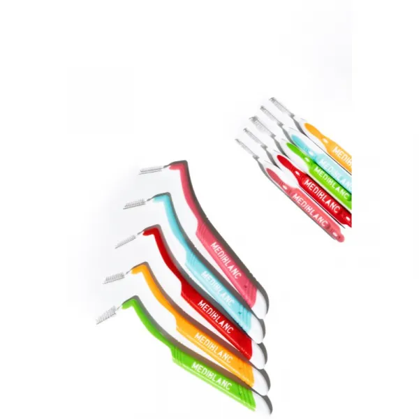 MEDIBLANC Interdental Pick-brush Angle medzizubná kefka 9 ks Mix kit 5 ks