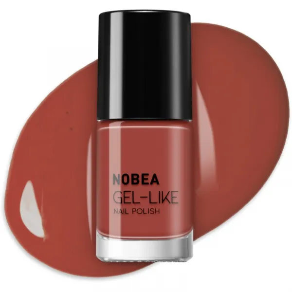 NOBEA Day-to-Day Gel-like Nail Polish lak na nechty s gélovým efektom odtieň Fired brick #N15 6 ml