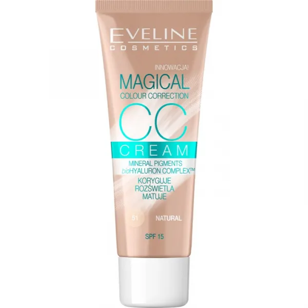 Eveline Cosmetics Magical Colour Correction CC krém SPF 15 odtieň 51 Natural 30 ml