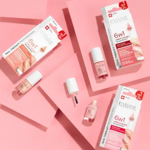 Eveline Cosmetics Nail Therapy Care & Colour kondicionér na nechty 6 v 1 odtieň Nude 5 ml