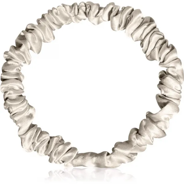 Notino Silk Collection Small Scrunchie Set súprava hodvábnych gumičiek do vlasov odtieň Cream