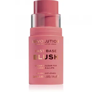 Revolution Fast Base tónovací balzam na pery a líca odtieň Blush 14 g