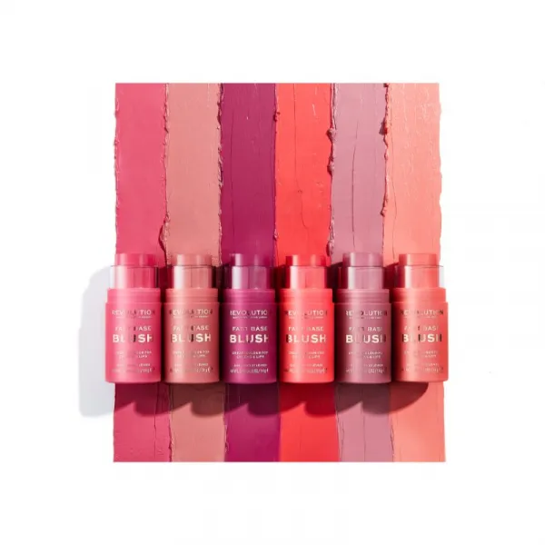 Revolution Fast Base tónovací balzam na pery a líca odtieň Blush 14 g