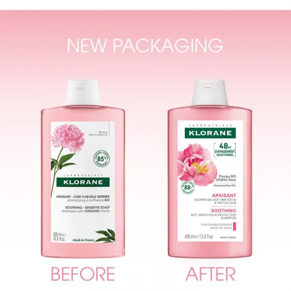 Klorane Peony šampón pre citlivú pokožku hlavy 200 ml