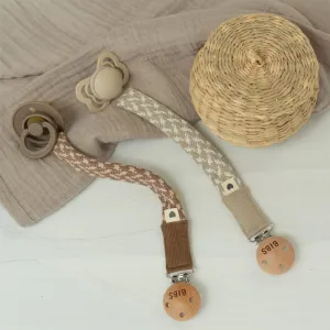 Klip na cumlík BIBS Paci Braid Cloud/Iron