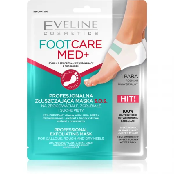 Eveline Cosmetics Foot Care Med exfoliačná maska na päty 2 ks