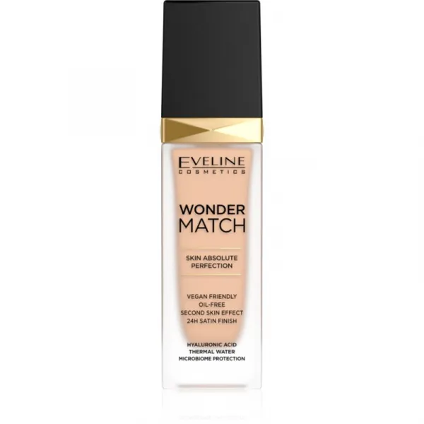 Eveline Cosmetics Wonder Match dlhotrvajúci tekutý make-up s kyselinou hyalurónovou odtieň 16 Light Beige 30 ml