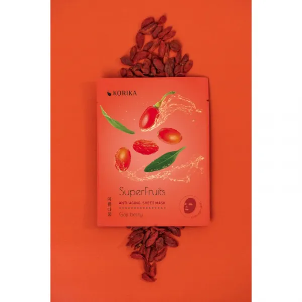 KORIKA SuperFruits Goji Berry - Set of 5 Anti-aging Face Sheet Masks set pleťových masiek za zvýhodnenú cenu s omladzujúcim účinkom Goji berry