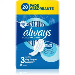 Always Ultra  Hygienické Vložky Deň a noc (Veľkosť 3) Krídelká 28 ks