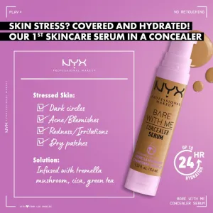 NYX Professional Makeup Bare With Me Concealer Serum hydratačný korektor 2 v 1 odtieň 07 Medium 9,6 ml