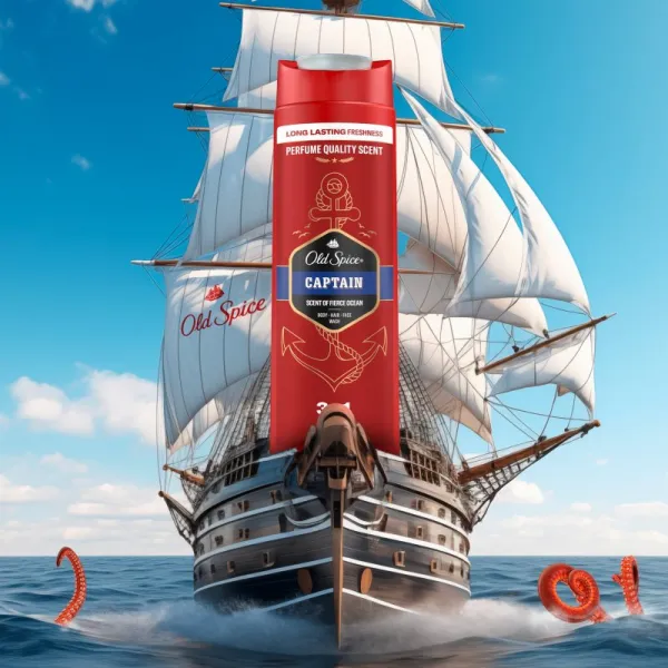 Old Spice Captain sprchový gél a šampón 2 v 1 2x400 ml