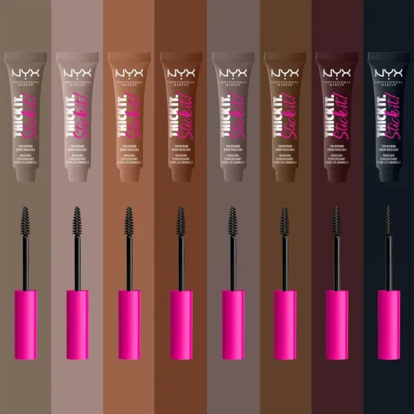NYX Professional Makeup Thick it Stick It Brow Mascara riasenka na obočie odtieň 08 - Black 7 ml