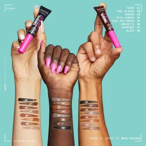 NYX Professional Makeup Thick it Stick It Brow Mascara riasenka na obočie odtieň 08 - Black 7 ml