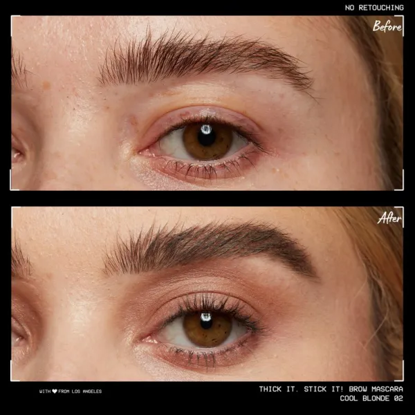 NYX Professional Makeup Thick it Stick It Brow Mascara riasenka na obočie odtieň 02 Cool Blonde 7 ml