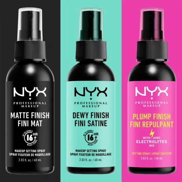 NYX Professional Makeup Plump Finish Setting Spray fixačný sprej na make-up s vitamínmi 60 ml